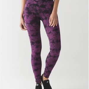 Lululemon Wunder Under Pant (Hi-Rise) (Shibori) - Shibori Darkest Magenta Black